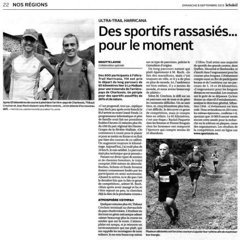 Brigitte Lavoie, Le Soleil, 8 septembre 2013