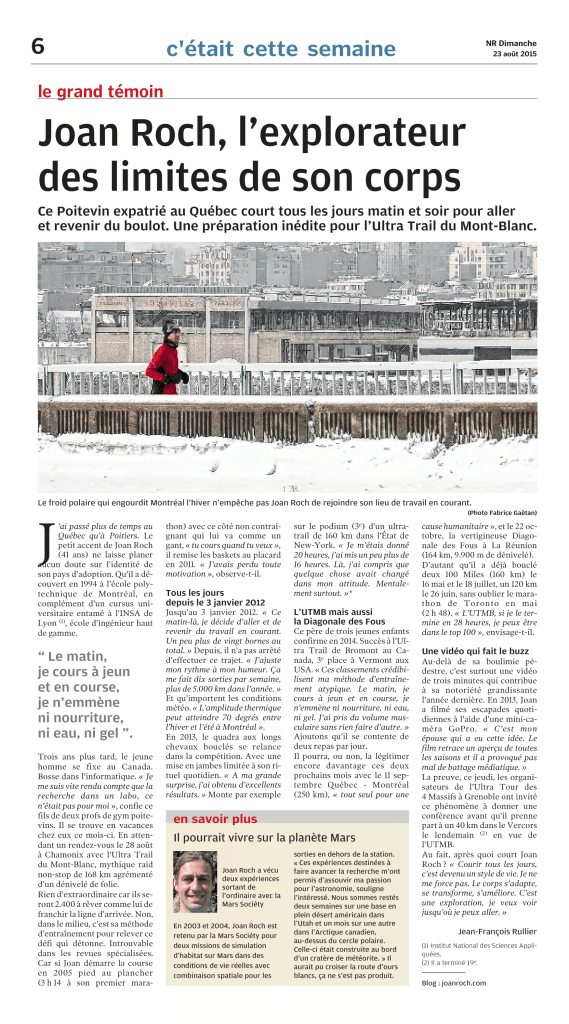 Jean-François Rullier, 23 août 2015, La Nouvelle République, p. 6