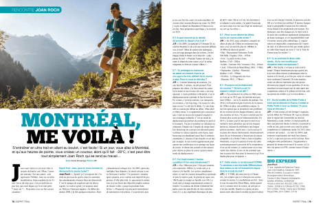 Xavier Boulanger, Décembre 2015, Esprit Trail, pp. 78-79
