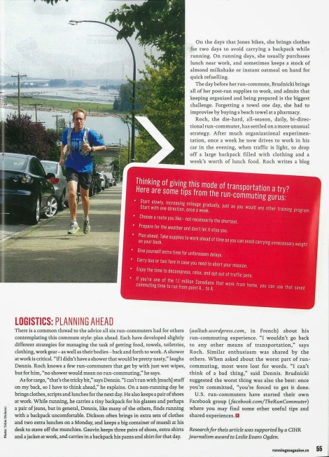 Lesley Evans Ogden, Canadian Running, Vol. 6 Issue 7, Nov. & Dec. 2013, p. 55